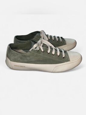 Candice Cooper Rock S Sage Green Suede Low-Profile Sneakers